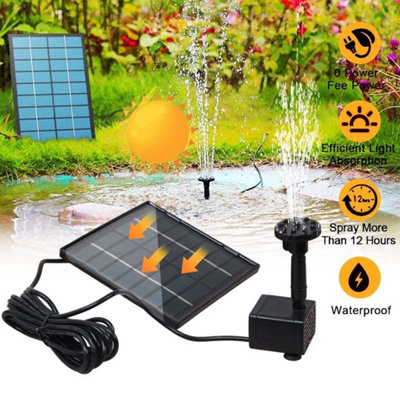 Solar Submersible Pond Fountain Pump Kit from B&Q