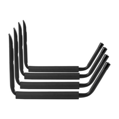 Black 4X Kayak Storage Racks Wall Mount Hanger Garage Hooks For Surfboard from B&Q