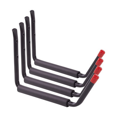 Red 4X Kayak Storage Racks Wall Mount Hanger Garage Hooks For Surfboard from B&Q