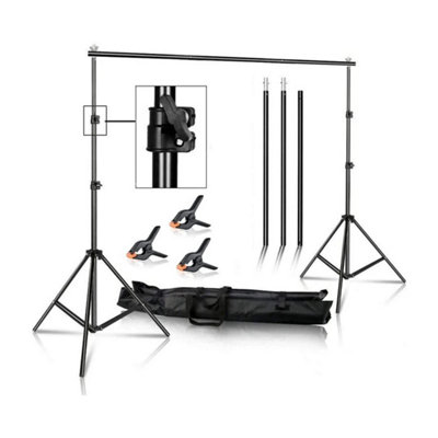  - Adjustable Photography Background Support Stand Photo Backdrop Crossbar Kit 2X2M Stand