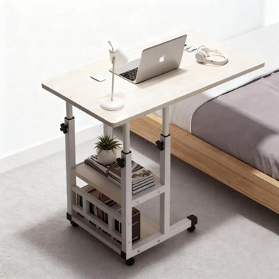 Adjustable Laptop Tray/mobile Over Bed Chair Table Desk Hospital Overbed Height from B&Q