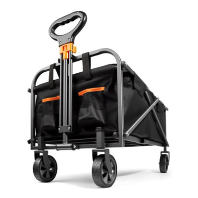 Foldable Camping Trolley 70L Festival Cart Wagon On Wheels from B&Q