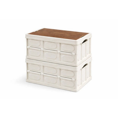 50L-Foldable Storage Box Camping Table Collapsible from B&Q