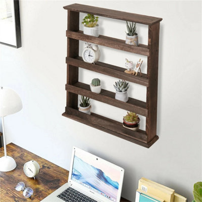 Wooden Hanging Corner Shelf Wall Mounted Floating Rack Storage Shelves from B&Q