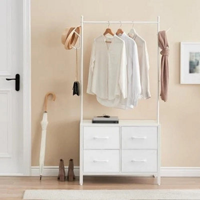 Clothing Rack With Drawer Heavy Duty Garment Rack Freestanding Organizer from B&Q