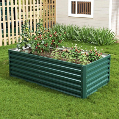 Metal Raised Garden Bed 180X90X60Cm Large Deep Planter Box from B&Q