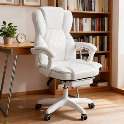  - Desk Chair High Back Height Ergonomic Swivel Computer White