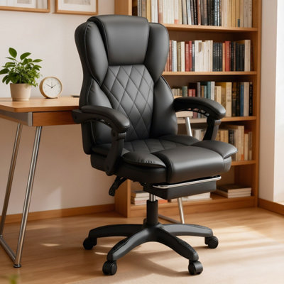  - Desk Chair High Back Height Ergonomic Swivel Computer Black
