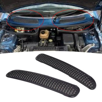 For Pair Gloss Black Bonnet Pollen Hood Air Vent Scoop Cover from B&Q