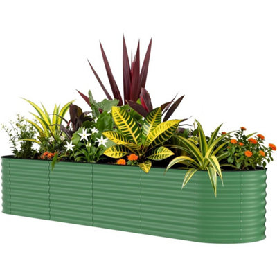 Galvanized Raised Garden Bed Metal Planter Box For Vegetable Flowers from B&Q
