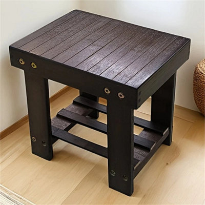 Bamboo Small Step Stool Seat Home Kitchen Multi Purpose from B&Q