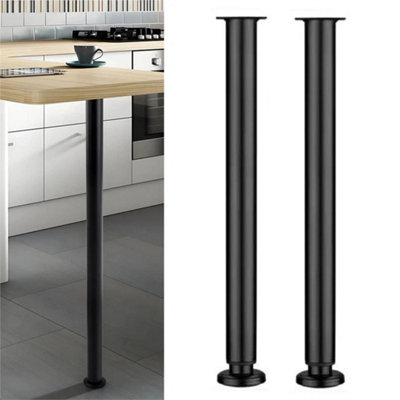 4X Adjustable Kitchen Worktop Desk Breakfast Bar Table Leg Support Black from B&Q