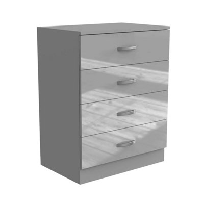  - Chest Of Drawers Only Gloss Grey Bedroom Furniture