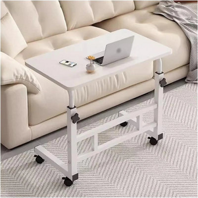 60Cm Laptop Table Stand Folding Desk Bed Computer Study Adjustable White from B&Q