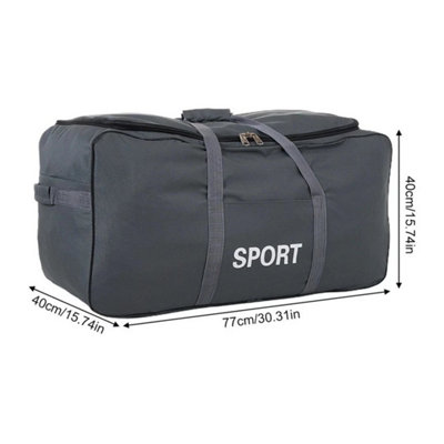Grey Extra Large Folding Wheeled Duffle BagLightweight Travel Cargo Holdall