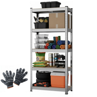  - 5 Tier Racking Shelf Garage Shelving Storage Shelves Unit 150X70X30Cm