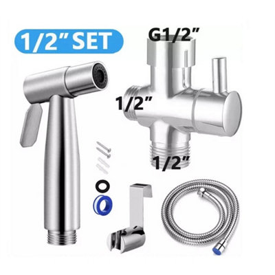 Luxury Handheld Bidet Toilet Jet Spray Hygienic Shower Kit from B&Q