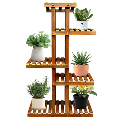 5 Tier Wooden Plant Shelf Rack Display Multiple Flower Pot Holder from B&Q