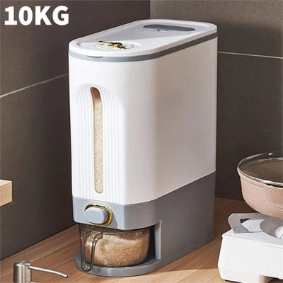 10Kg Rice Dispenser Grain Storage Food Box Sealed Container Airtight from B&Q