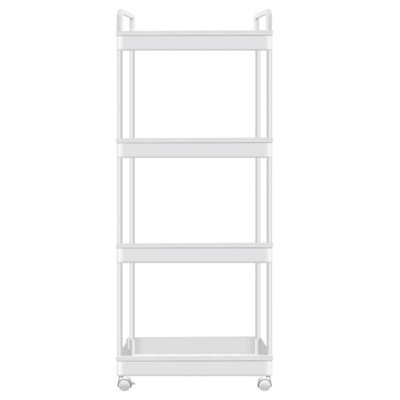 4 Tier Vegetable Rack Fruit Storage Kitchen Basket Trolley Cart Wheel from B&Q