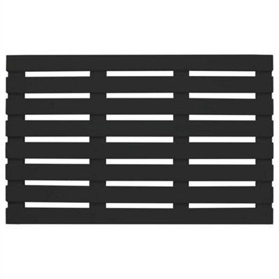 Bamboo Duck Board Wooden Black Bathroom Rectangular Shower Bath Mat from B&Q