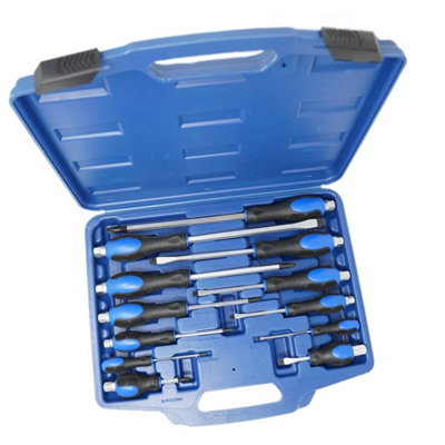 12Pcs Magnetic Screwdriver Set Phillips Slotted Torx Bits from B&Q