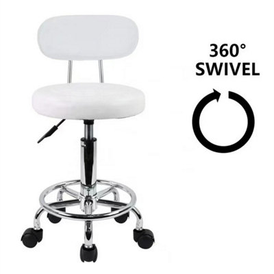 Adjustable Height Swivel Bar Stool Gas Lift Kitchen Breakfast Chair from B&Q