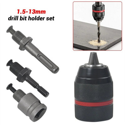 1.5-13mm Keyless Chuck Adapter Hex Sds Impact Converter from B&Q