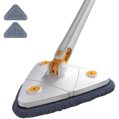 White Rotatable Triangle Squeeze Mop For Multi Surface from B&Q