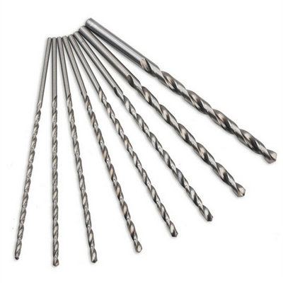 8Pcs 200mm Hss Extra Long Twist Drill Bits Set from B&Q