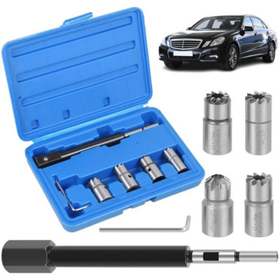  - 6Pcs Diesel Injector Seat Cleaner Reamer Tool