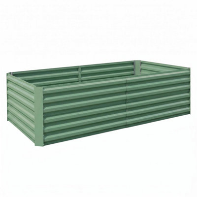 Galvanized Raised Garden Bed 180X90X60Cm Planter Box Outdoor Herb from B&Q