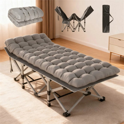 Reclining Sun Lounger Garden Folding Chair Bed Recliner Beach Camping With Mat from B&Q