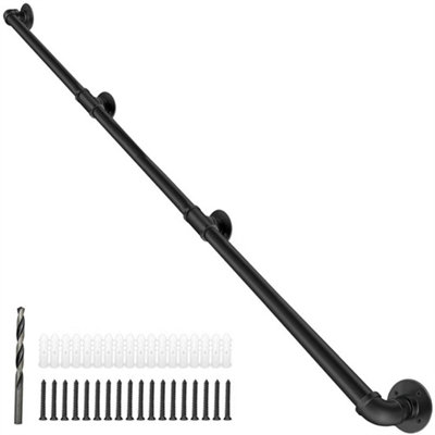 300Cm Metal Handrail Stair Rail Grab Balustrade Staircase Banister Installation Kit from B&Q
