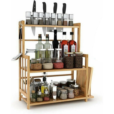 3 Tier Spice Rack Herb Jar Free Standing Kitchen Organiser from B&Q