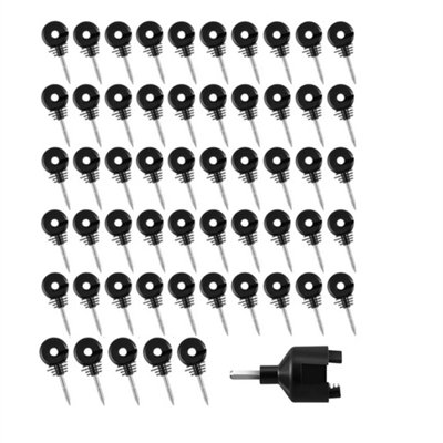  - 101Pcs Screw-In Ring Insulators For Wooden Fence Posts