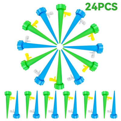 24Pcs Automatic Plant Waterer Self Watering Spikes Garden Drip Irrigation System