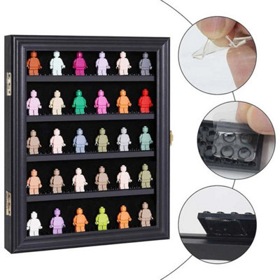  - Minifigure Display Case Wall Mount Collectible Mini Figure Storage Showcase
