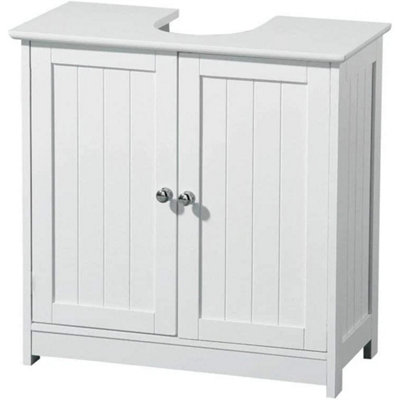 Under Sink Cabinet Bathroom Basin Unit Cupboard Storage Furniture White from B&Q