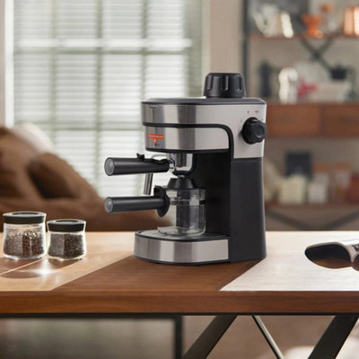  - 1.5L Espresso Machine With Milk Frother Ground Coffee Cappuccino Coffee Machine B-5Bar 240Ml