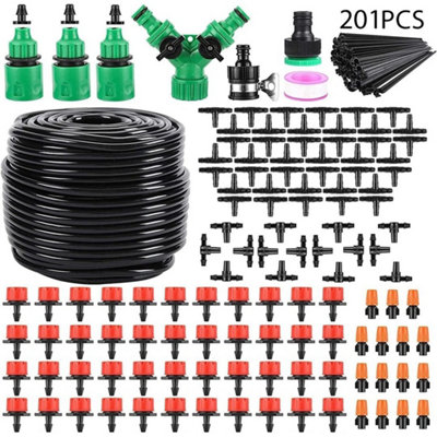 Micro Drip Irrigation System Self Watering Kit With Drippers Sprinklers 50M Hose from B&Q