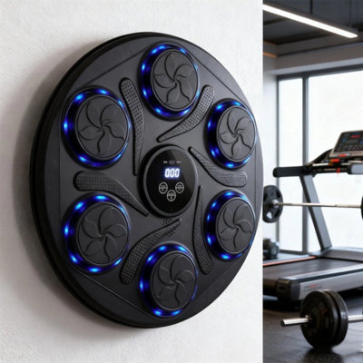  - Bluetooth Punching Boxing Electronic Music Machine Exercise Training Wall Target A Bauhinia Pattern