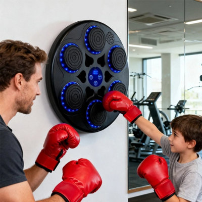  - Bluetooth Punching Boxing Electronic Music Machine Exercise Training Wall Target B Spade Pattern
