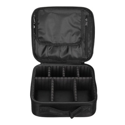 Travel Make-Up Storage Organizer Beauty Travel Cosmetic Bag Vanity Brush Case  Black / With Dividers from B&Q