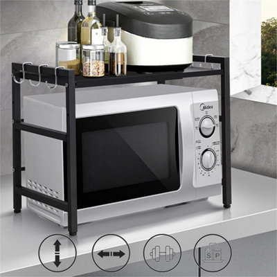2 Tier Expandable Microwave Oven Rack Stand Storage from B&Q