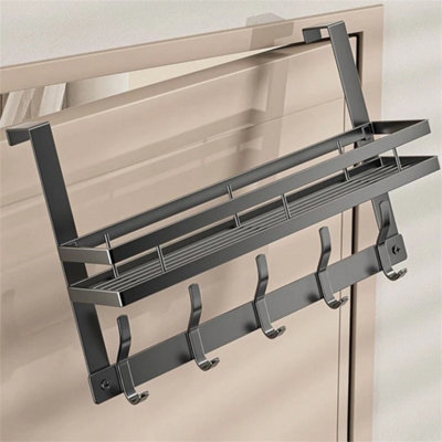 5 Hooks Over Door Clothes Hanger Rack Storage Organizer from B&Q