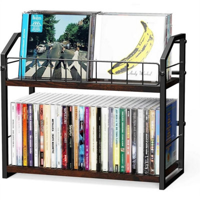 2 Tier Desktop Cd Storage Rack Hold 60 Cds from B&Q