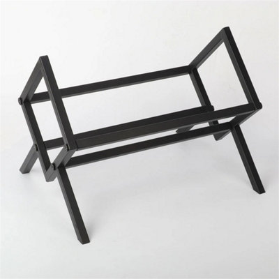 Black Metal Vinyl Record Stand 80-100 Lp Storage Display Rack from B&Q