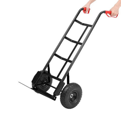  - Black Heavy Duty Industrial Sack Truck Industrial Hand Trolley Hand Sack Load 200Kg