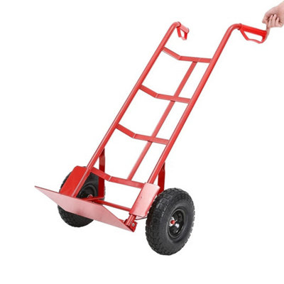  - Red Heavy Duty Industrial Sack Truck Industrial Hand Trolley Hand Sack Load 200Kg